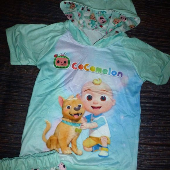 Cocomelon Hooded Shirt Boys Boutique Outfit Set - Picture 2 of 3